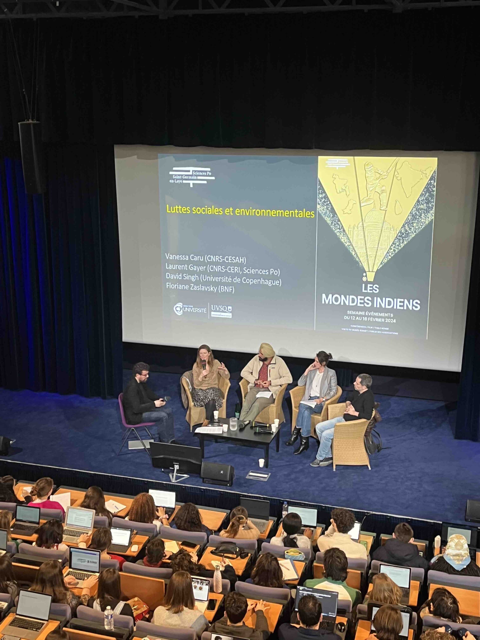 Table ronde Luttes sociales et environnementales, avec Laurent Gayer, Vanessa Caru, Floriane Zaslavsky et Dacid Singh