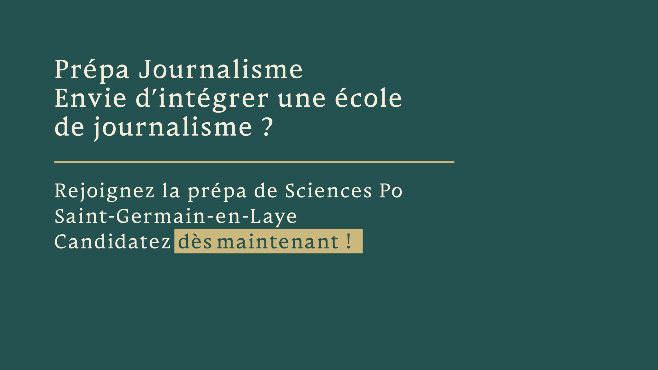 Bandeau Prépa Journalisme 2026