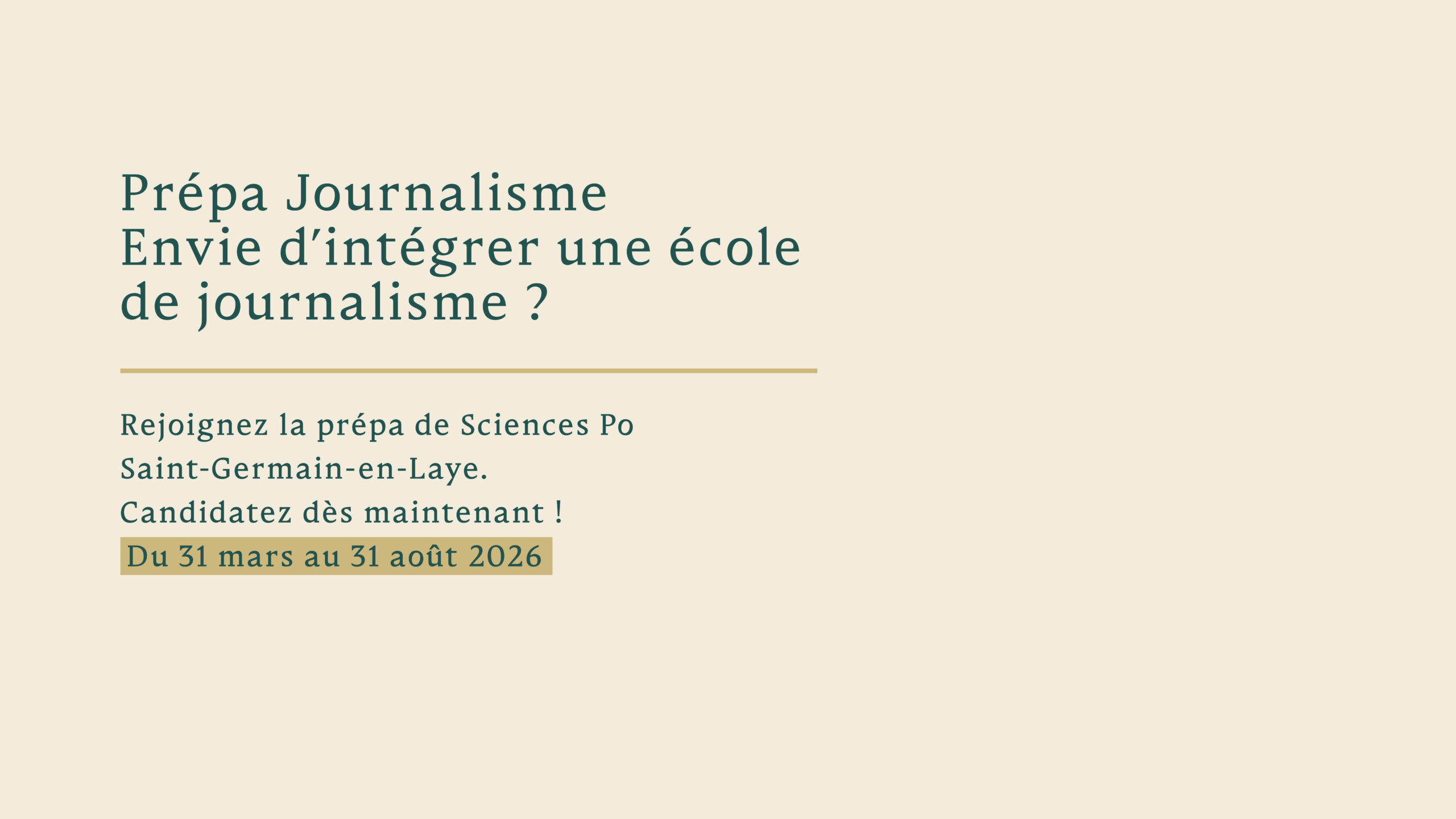 Bandeau Prépa Journalisme 2026