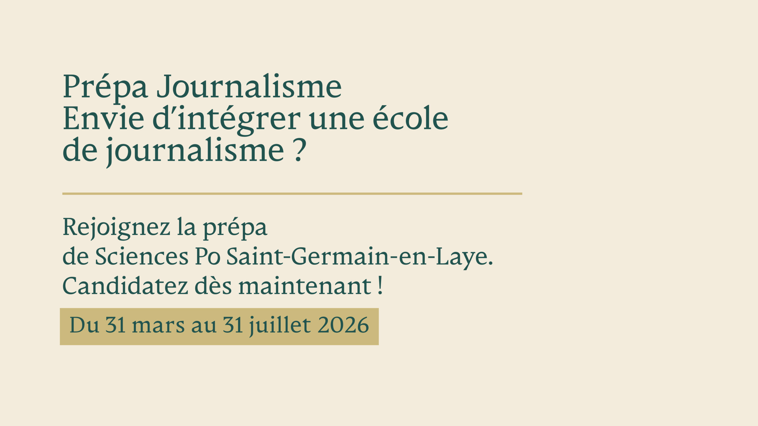 Bandeau Prépa Journalisme 2026
