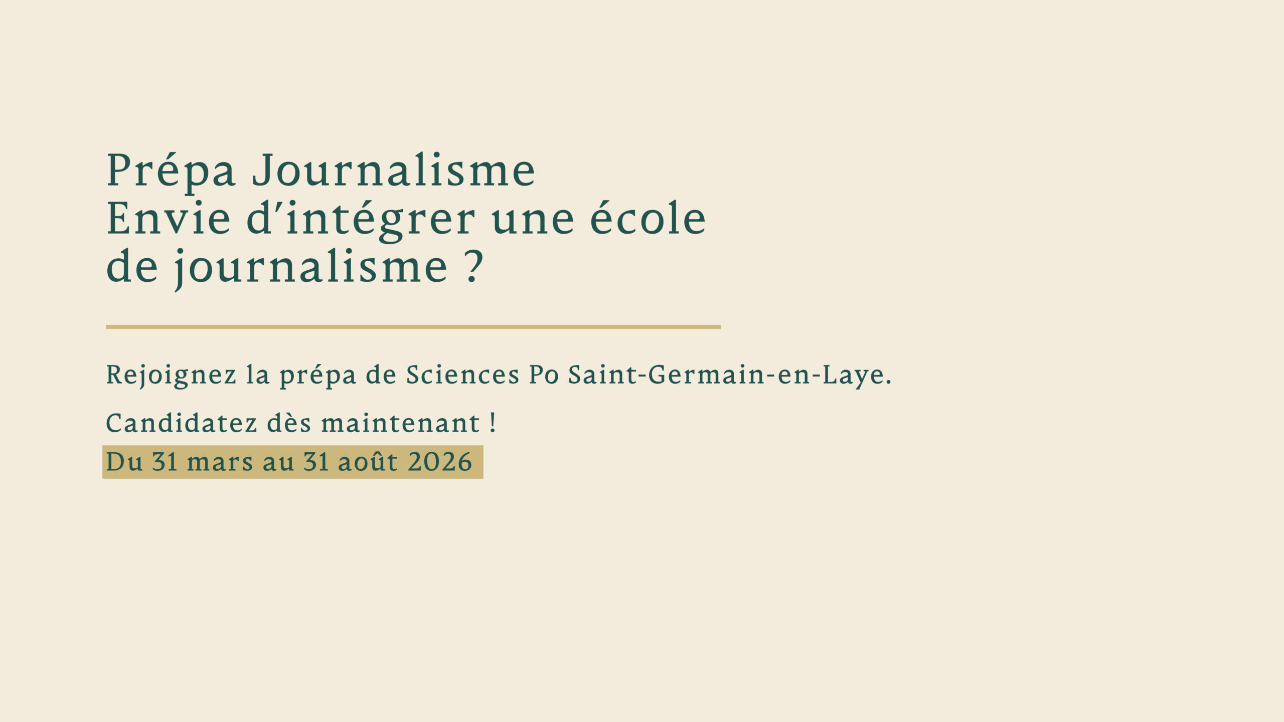 Bandeau Prépa Journalisme 2026